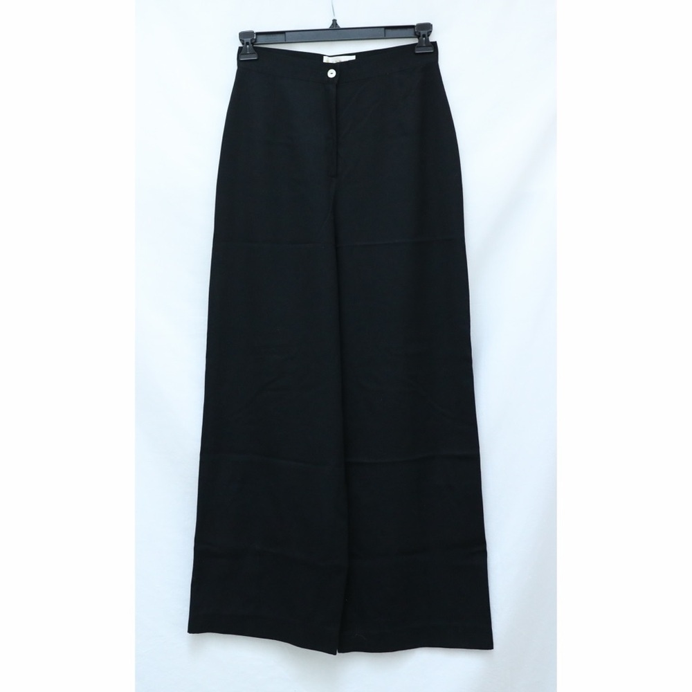NWOT Cassini Wide Leg Dress Pants 42 Black trendy vintage office Small